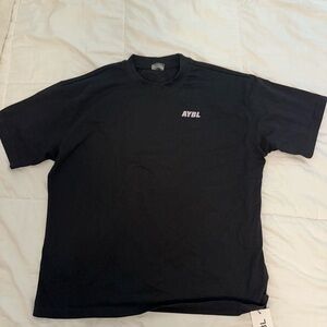 AYBL Black Short Sleeve Logo Tee for Men
